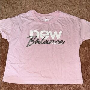 New Balance Pink Kids Short Sleeve Tee